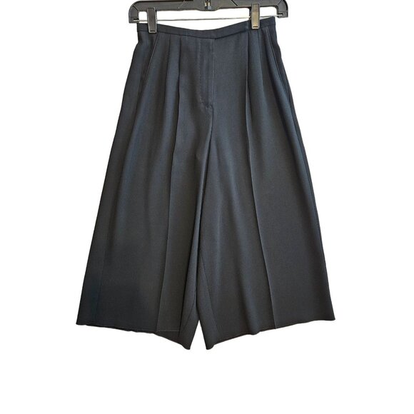 Babaton Pants - Aritzia Babaton Women's Wide Leg Pleated Black Culottes/Gaucho Pant Size 00